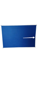 Lavagna con Fondo in Sughero e Panno Blu 150x100 cm in Alluminio Silver Seconda Scelta