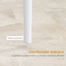 Set di 4 Sedie da Pranzo 41x50x97 cm con Schienale Alto in Similpelle Bianco