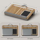 Supporto per PC Portatile Laptop da 15.6"" Slot per Tablet e Smartphone e Tappetino Mouse Rovere   