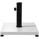 Base per Ombrellone da 25kg in Metallo e Cemento con Effetto Legno 45x45x33.5cm Bianco