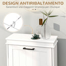 Scarpiera Salvaspazio Design Moderno 2 Cassetti Ribaltabili 54x24x82,5 cm Bianco 