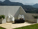 Pannello Frangivista da Giardino 180x87H cm Delux in Legno Laccato Bianco