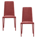 Set 2 sedie Imbottite 45x52x91 cm In Tessuto Savoy  Betty Plus Rosso