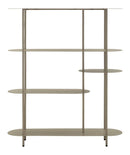 Libreria Saturno Tortora 118x31x139 cm in Metallo Grigio tortora      