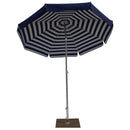 Ombrellone da Giardino Ø2 m Palo Ø33 mm in Acciaio Maffei Venezia Duplex Blu/Bianco e Blu