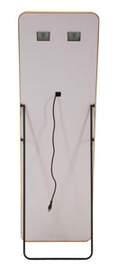 Specchio da Terra LED Hollywood Rett, 50x5x160 cm in Alluminio e Specchio Oro      