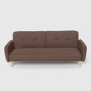 Divano Letto Clic Clac 186x85x80 cm in Tessuto Marrone