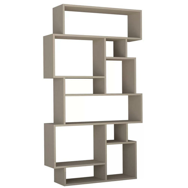Libreria Moderna 168x96x25 cm Scaffale 8 Ripiani in MDF Tortora sconto