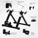 Rullo Pieghevole per Bicicletta Allenamento in Casa Nero 54.5x47.2x39.1 cm 