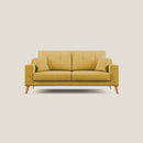 Divano 3 Posti 186x95x91 cm in Tessuto Giallo