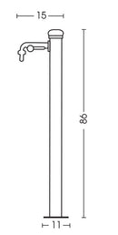 Fontana da Giardino con Rubinetto Belfer 42/SR Viola