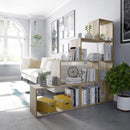 Libreria di Design 145x29x145 cm Scaffale in Legno Rovere