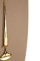 Decorazione Murale Lagos 25x6,5x39,5 cm in Ceramica Marrone e Oro      