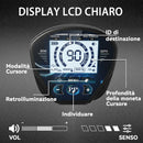 Metal Detector 3 Modalità Rilevamento Bobina Impermeabile IP68 Display LCD Nero      
