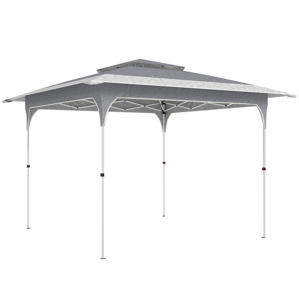 Gazebo Pieghevole 352x352x278 cm Apertura Pop Up in Tessuto Oxford Grigio Scuro acquista