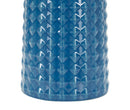 Lampada da Tavolo Gliss Blu Ø30x52 cm in Ceramica e Ferro e Tessuto Blu e Bianco      