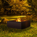 Braciere da Esterno a Legna in Acciaio 40x40x17,5 cm Flig Austin 40 Nero