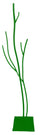 Appendiabiti da Terra 33x33x178 cm in Ferro Battuto Vasconi Castagno Verde