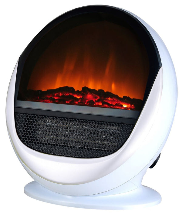 sconto Stufa Elettrica da Pavimento Effetto Fiamma 1500W CheminArte Pop Fire Bianca