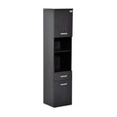 Mobile a Colonna da Bagno in Legno Marrone scuro 30x29x135 cm 