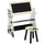 Set Tavolino Lavagna con Sgabello per Bambini Stampa Mucca 60x40x60 cm