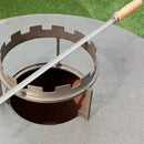 Griglia Rialzata per Barbecue per Spiedi Ø24x13,5 cm in Acciaio Inox   