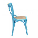 Sedia Cross 46x42x87 cm  in Legno Azzurro