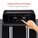 Double Air Fryer Friggitrice Aria Calda Doppio Cestello 8L  Display Digitale 1700W Sync Finish Nero      