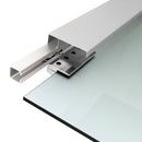 Porta Scorrevole Vetrata 75x210 cm Satinata a Strisce 