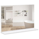 Specchio Bagno a Parete 60x12x40 cm con Mensola Bianco 