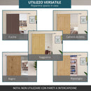 Kit per Convertire una Porta Normale in una Porta Scorrevole in Metallo Argento