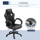 Sedia da Gaming 51x61x108-118 cm in Similpelle Nero
