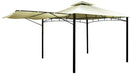 Gazebo da Giardino 3.3X3.3M Struttura in Metallo Telo Naturale Bertozzi Antigua
