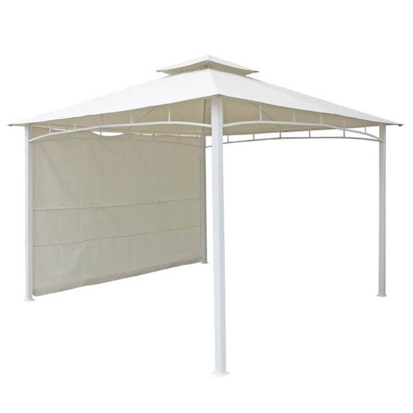 acquista Gazebo da Giardino 3.3X3.3M Struttura in Metallo Telo Bianco Bertozzi Antigua