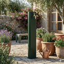 Fontana da Giardino Design a Colonna Ovale Rubinetto in Ottone Senza Base Verde