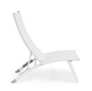 Set 2 Poltrone da Giardino 53x166,5x90 cm in Alluminio Taylor Bianco