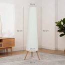 Lampada da Terra Treppiede 46x46x153 cm con Interruttore a Pedale e Luminosità Regolabile Bianco      
