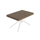 Tavolo Allungabile 140-400x90x74 cm Niket Noce Gambe Bianche