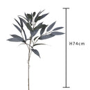 Set 6 Rami Artificiali di Eucalyptus Altezza 74 cm Grigio