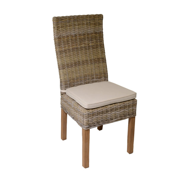 Sedia in Rattan con Cuscino 46x57H104cm Felix Grigio acquista
