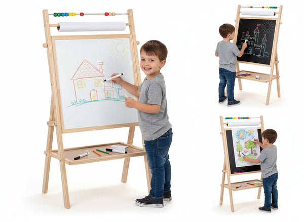 Lavagna 3 in 1 per Bimbi in Legno 75 cm Creativity sconto
