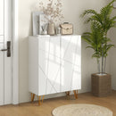 Scarpiera Moderna per 15-20 Paia di Scarpe 72x31,5x95 cm con Chiusura Ammortizzata Bianco   