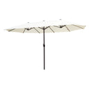 Ombrellone da Giardino 4.6x2.4 cm Palo Ø48 mm in Acciaio Crema 