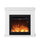 Camino Elettrico da Pavimento 99x88,3x25 cm Effetto Fiamma 1500W Sined Asciano Bianco