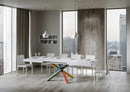Tavolo Allungabile 200-304x90x77 cm Volantis Bianco Frassino Telaio 4B 