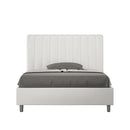 Letto 1 Piazza E Mezzo Imbottito in Similpelle Agueda Bianco Varie Misure