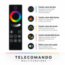 Camino Elettrico da Incasso a Parete 3 Lati Aperti 127x28x52 cm Detroit LED RGB e APP  