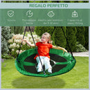 Altalena da Giardino per Bambini a Nido Verde e Nero Ø100 cm 