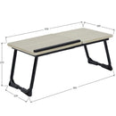 Tavolino Vassoio Pieghevole da Letto Divano 65x30 cm per Notebook PC Laptop