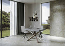 Tavolo Allungabile 120/380x90 cm Volantis Cemento Gambe Multicolore 4/C      